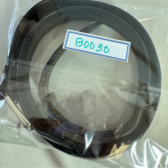 Vintage Western Rustic Tooled Leather Belt Black Silver Buckle Braided Sz 34 - Picture 16 of 16